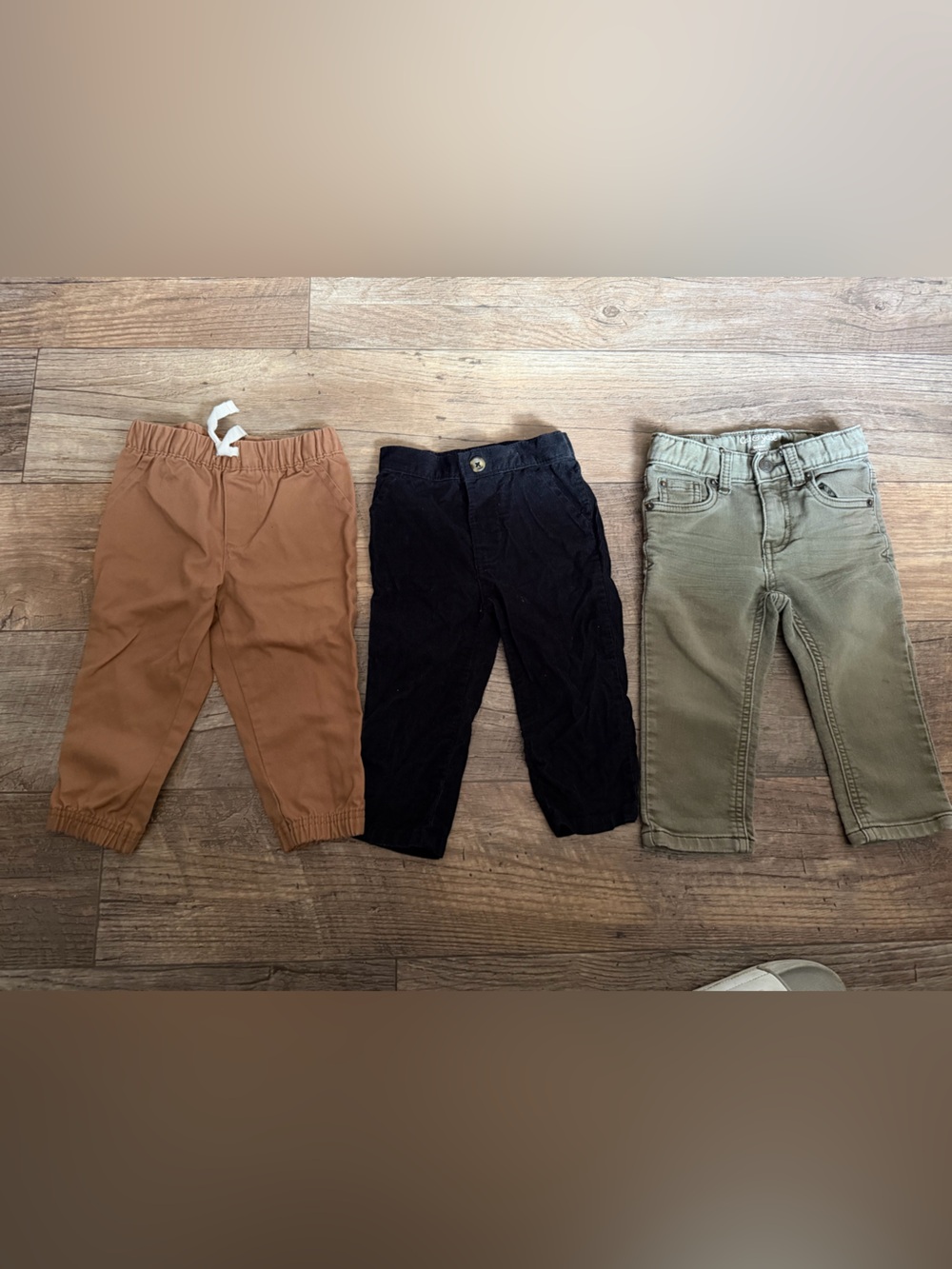 Carter's Trio: Tan, Black and Olive Green Kids Jogger Pants